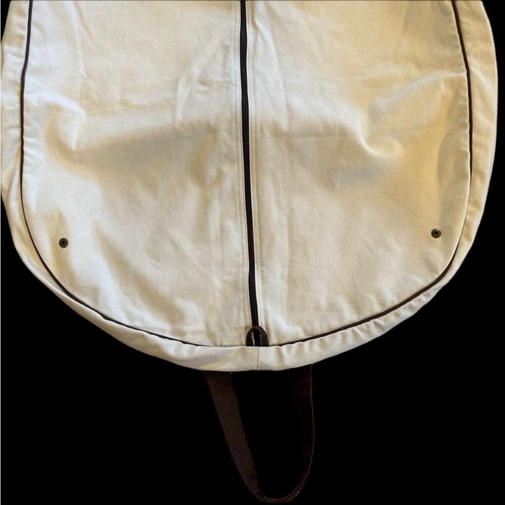 Authentic Hermes Garment Bag Heavy Duty, with Snaps, Cream/Off White - Picture 3 of 9